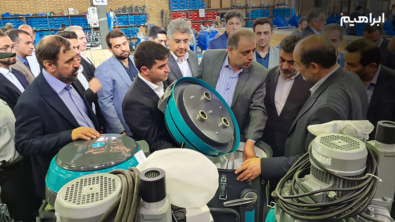 خط تولید جاروبرقی صنعتی شرکت توسعه صنعتی ابراهیم