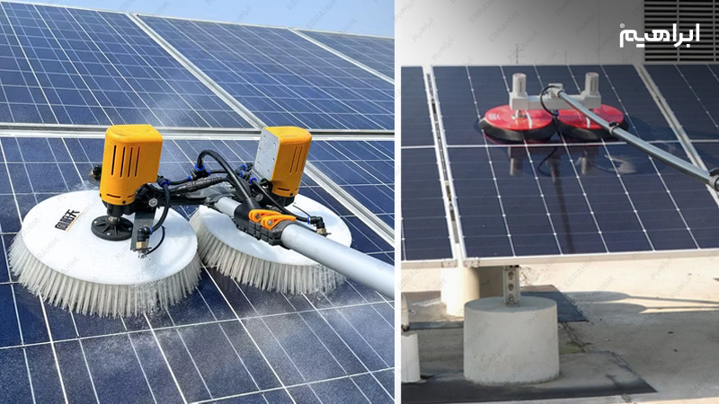 شستشوی پنل خورشیدی با پنل شوی دستی