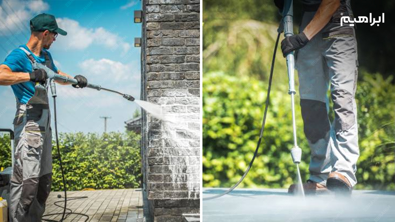 شست و شو و نظافت حیاط به روش مکانیزه