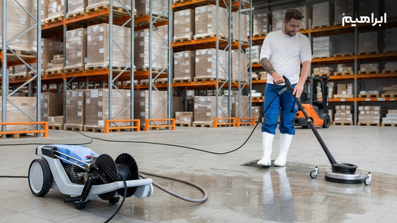 واترجت صنعتی در شستشوی انبار