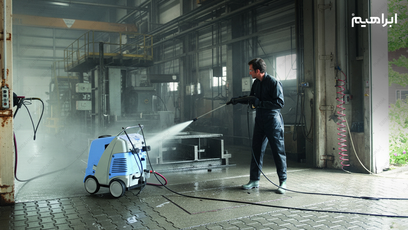 شستشوی سالن تولید با واترجت