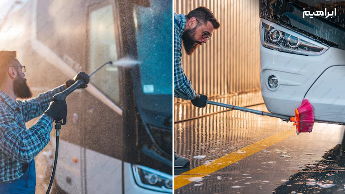 تجهیزات کارواش ماشین سنگین نیمه اتوماتیک