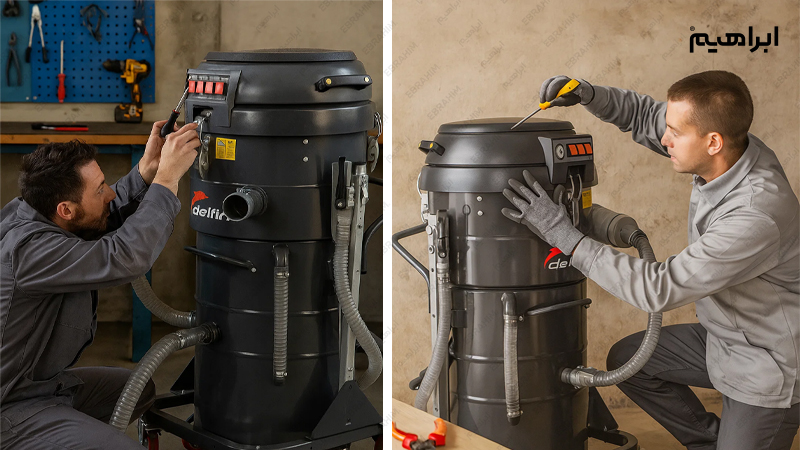 نگهداری و تعمیر جاروبرقی صنعتی دلفین Delfin