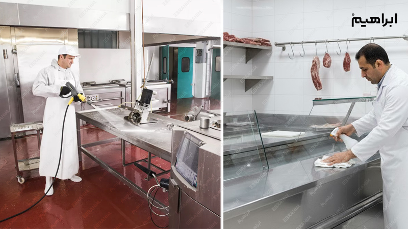 نظافت فروشگاه‌ های فرآورده‌ های پروتئینی