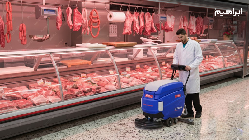 اسکرابر در نظافت کارخانجات فرآورده های پروتئینی