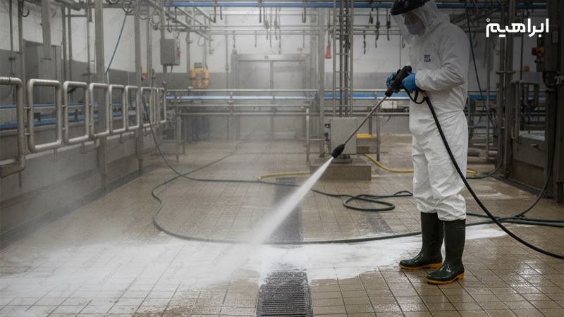 واترجت صنعتی در شستشوی کشتارگاه دام و طیور