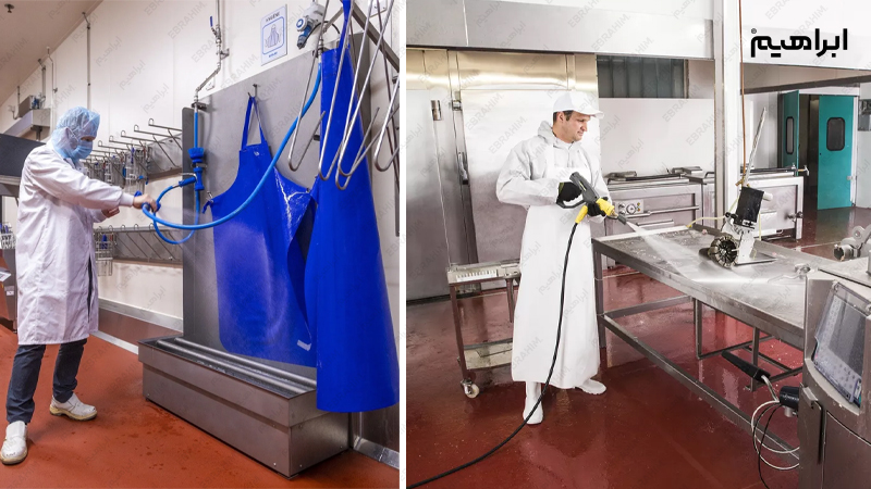 نظافت و ضدعفونی کشتارگاه‌ دام و طیور