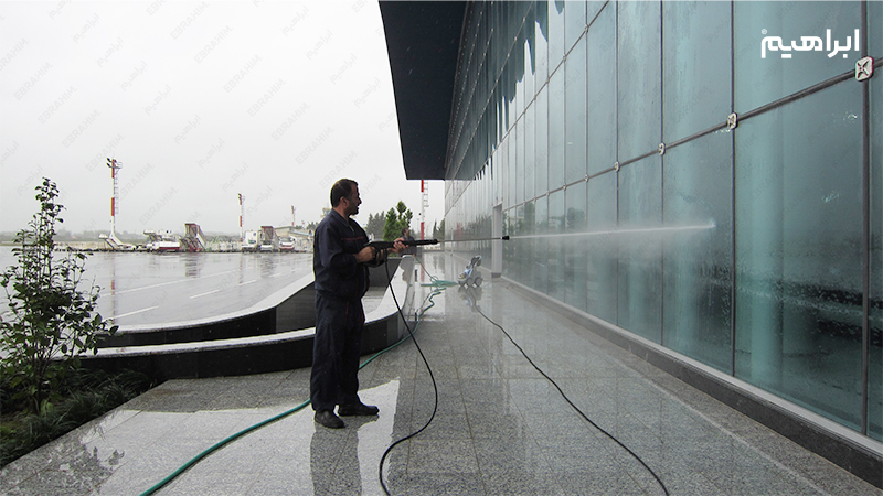 واترجت صنعتی در شستشوی ترمینال