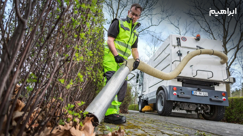عملکرد جاروب شهری در نظافت پاییزی معابر