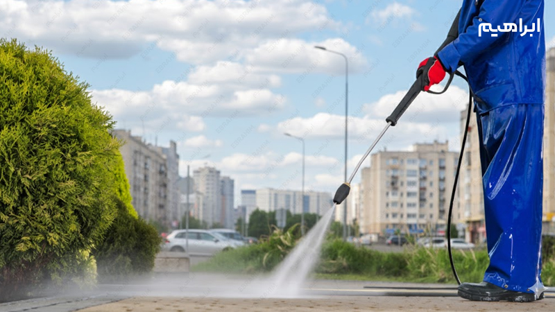 واترجت صنعتی در نظافت خیابان و کوچه