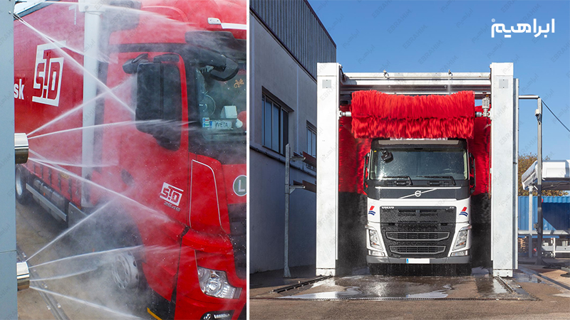 شستشوی ماشین سنگین تریلی و کامیون
