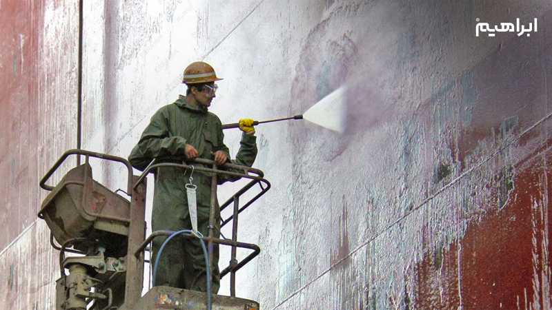 واترجت صنعتی در شستشو و خزه تراشی کشتی