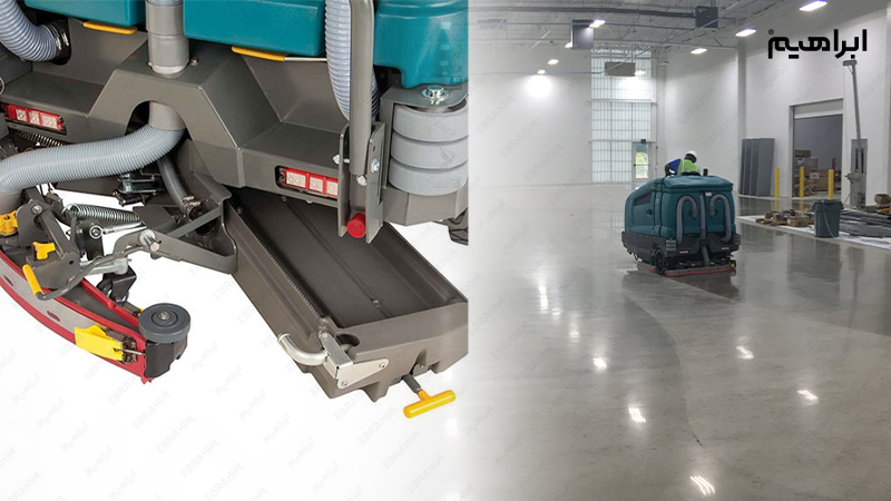 طرزکار سوییپر زمین شوی صنعتی