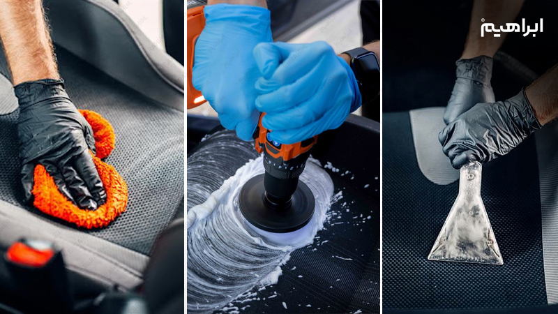 شستشوی و دیتیلینگ صندلی ماشین