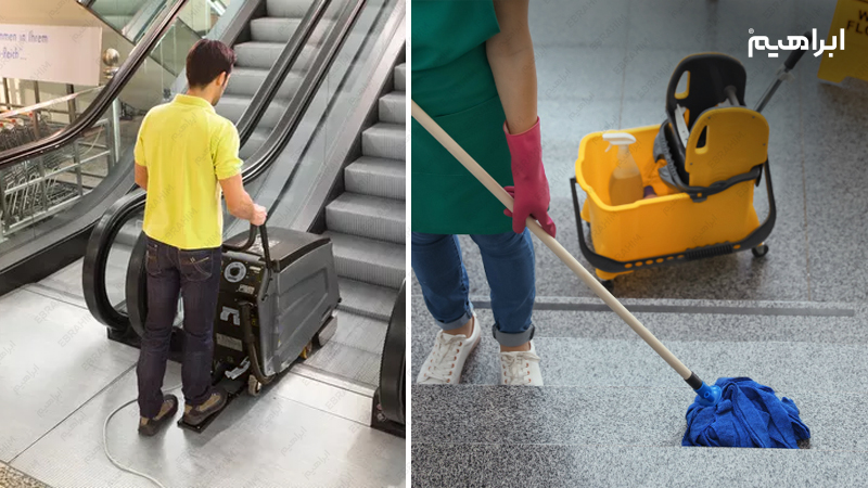 نظافت راه پله آپارتمان