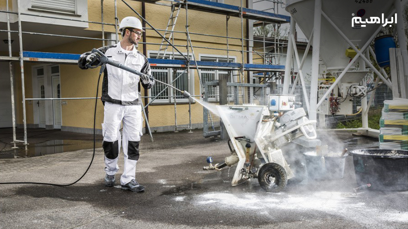 واترجت صنعتی در نظافت کارخانه