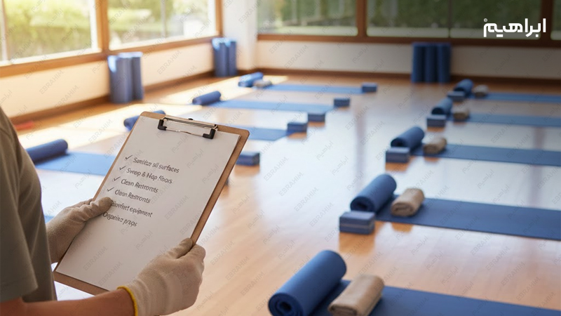 چک لیست نظافت باشگاه یوگا و پیلاتس