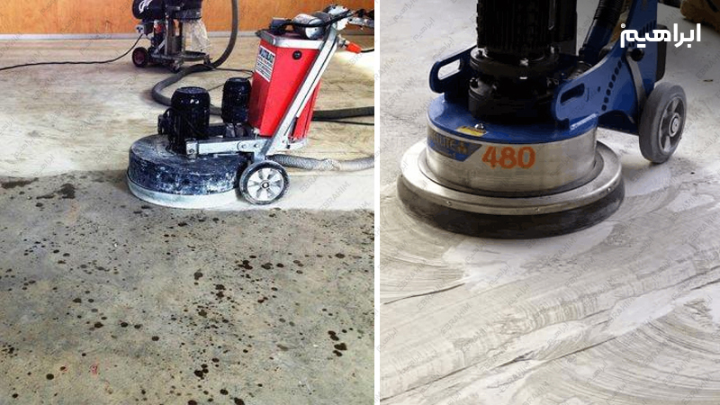 صیقل سطوح بتنی با کفساب صنعتی