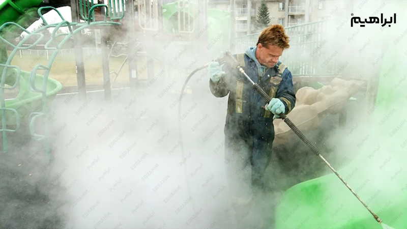 واترجت صنعتی در شستشوی تجهیزات شهربازی