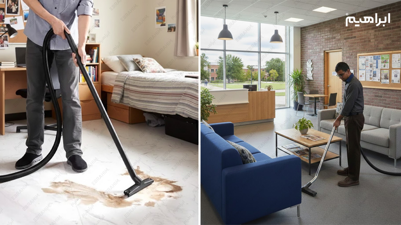 تمیز کردن خوابگاه و پانسیون