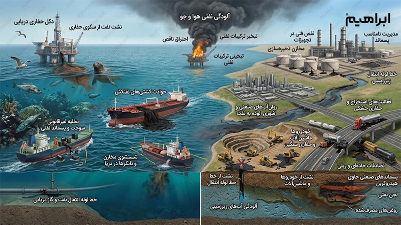 منابع آلودگی نفتی