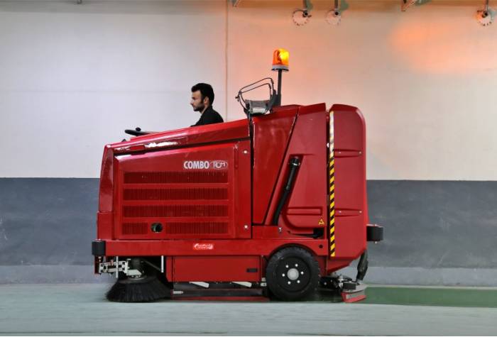 نظافت و شستشوی پارکینگ با دستگاه Combo