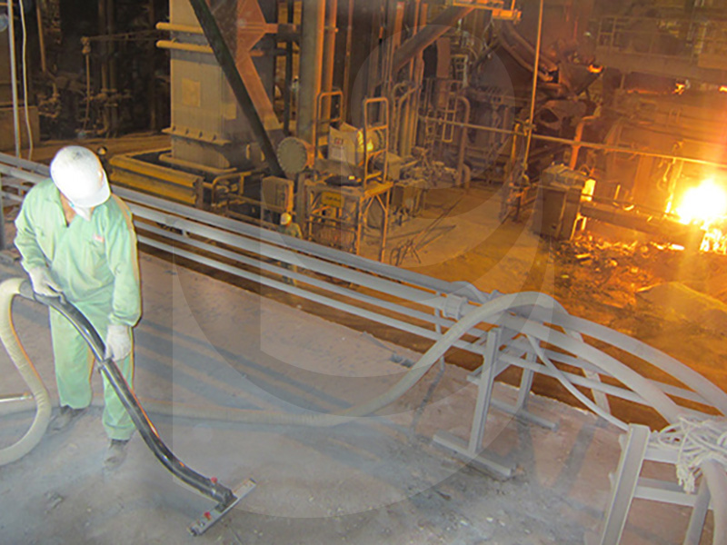نظافت محیط در صنایع فولاد بوسیله جاروبرقی صنعتی