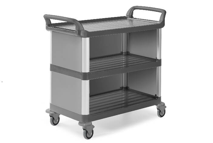 Service Trolley in restaurant for caring food and remove waste