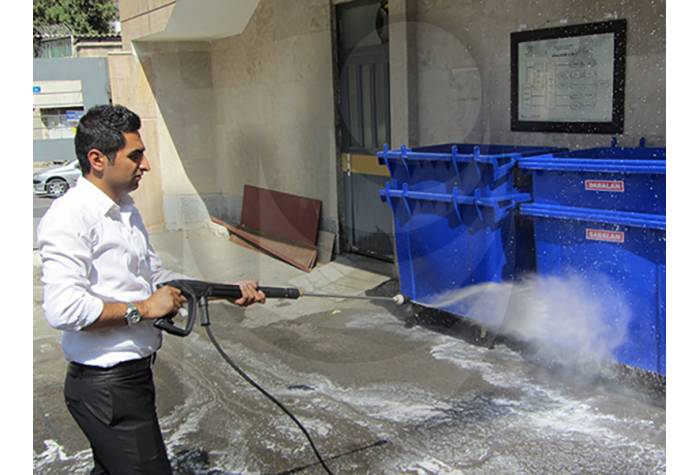 شستشو سطل آشغال با واترجت Profi 195 TST